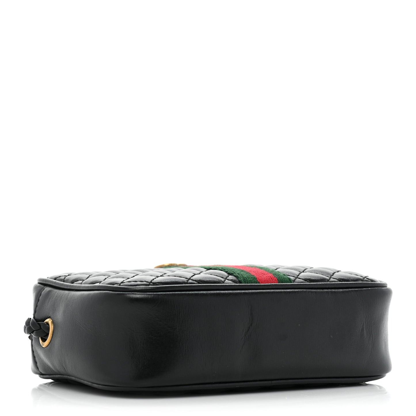 Calfskin Trapuntata Web Mini GG Shoulder Bag Black