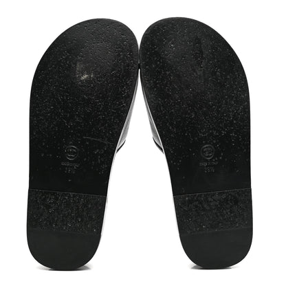 Chanel Lambskin Cha-Nel Mule Sandals 39.5 Black Multicolor 5 of 11