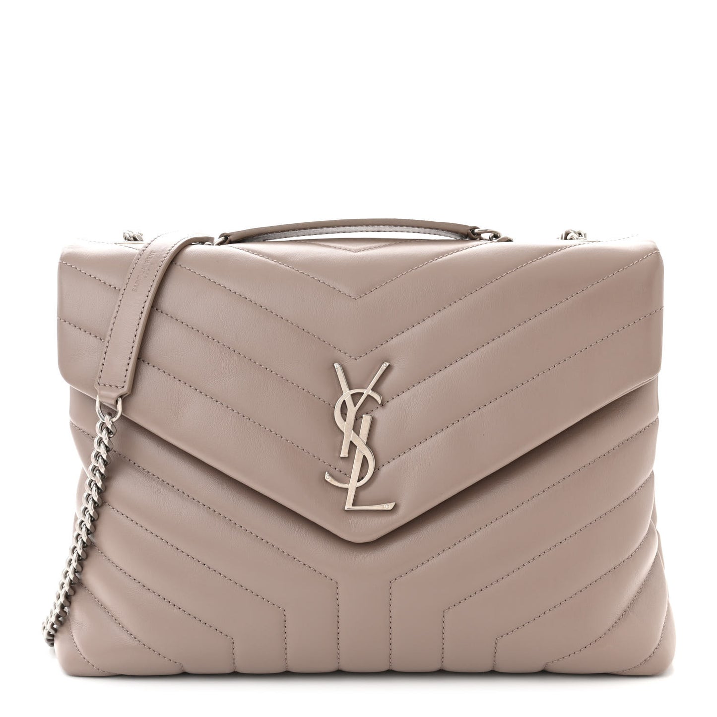 Calfskin Y Quilted Monogram Medium Loulou Chain Satchel Mink