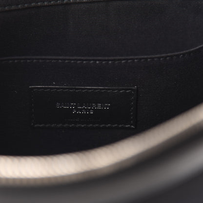 Saint Laurent Linen Canvas Rive Gouche Zipped Pouch Black 7 of 8