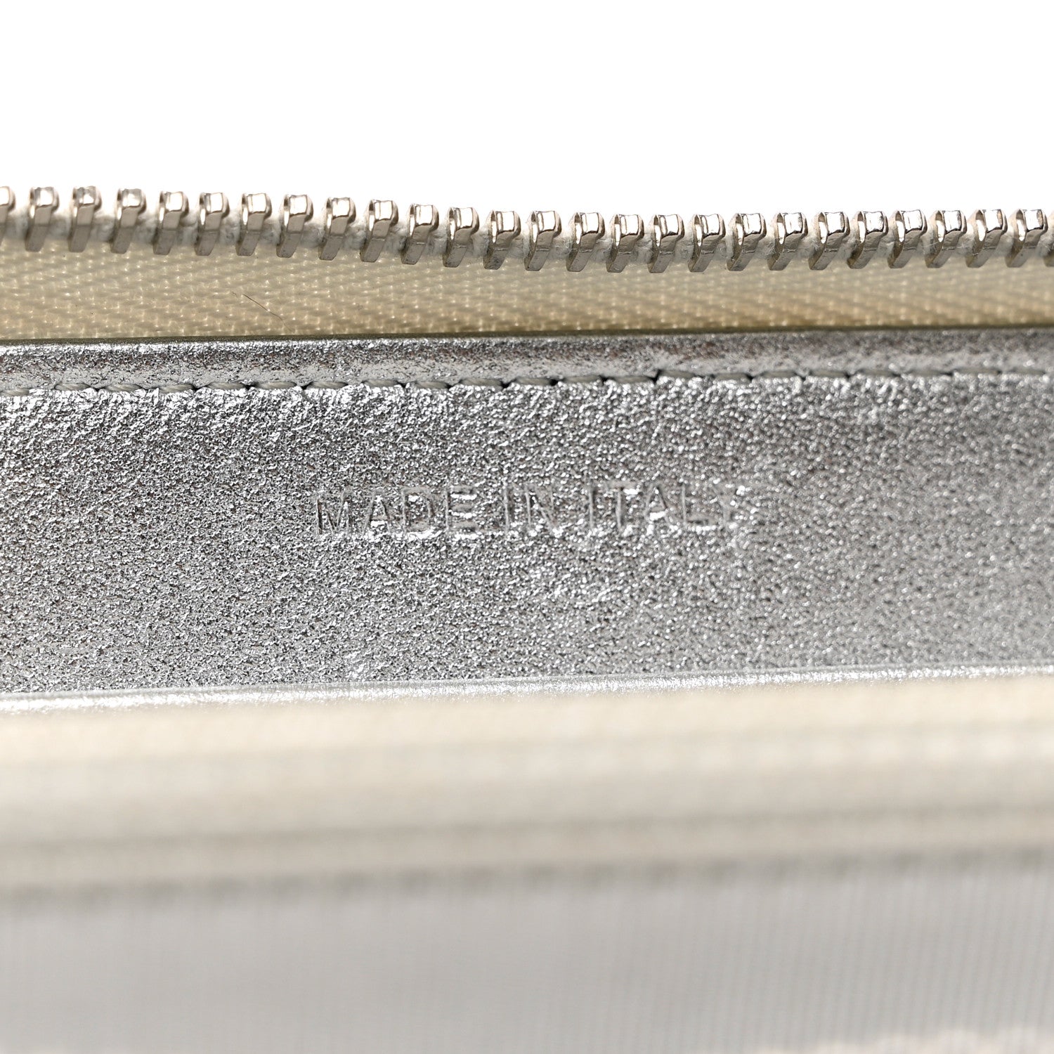 Chanel Metallic Lambskin Quilted Large Gusset Zip Around Wallet Silver 7 of 10