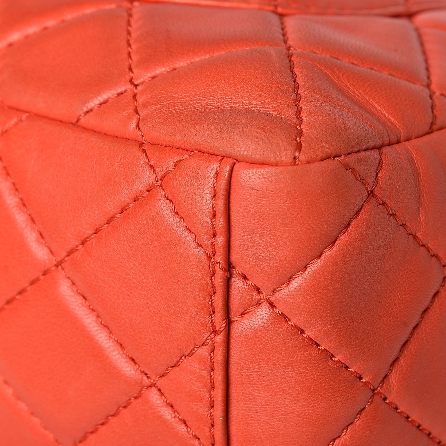 Chanel Lambskin Quilted XL Maxi Single Flap Red 14 of 16