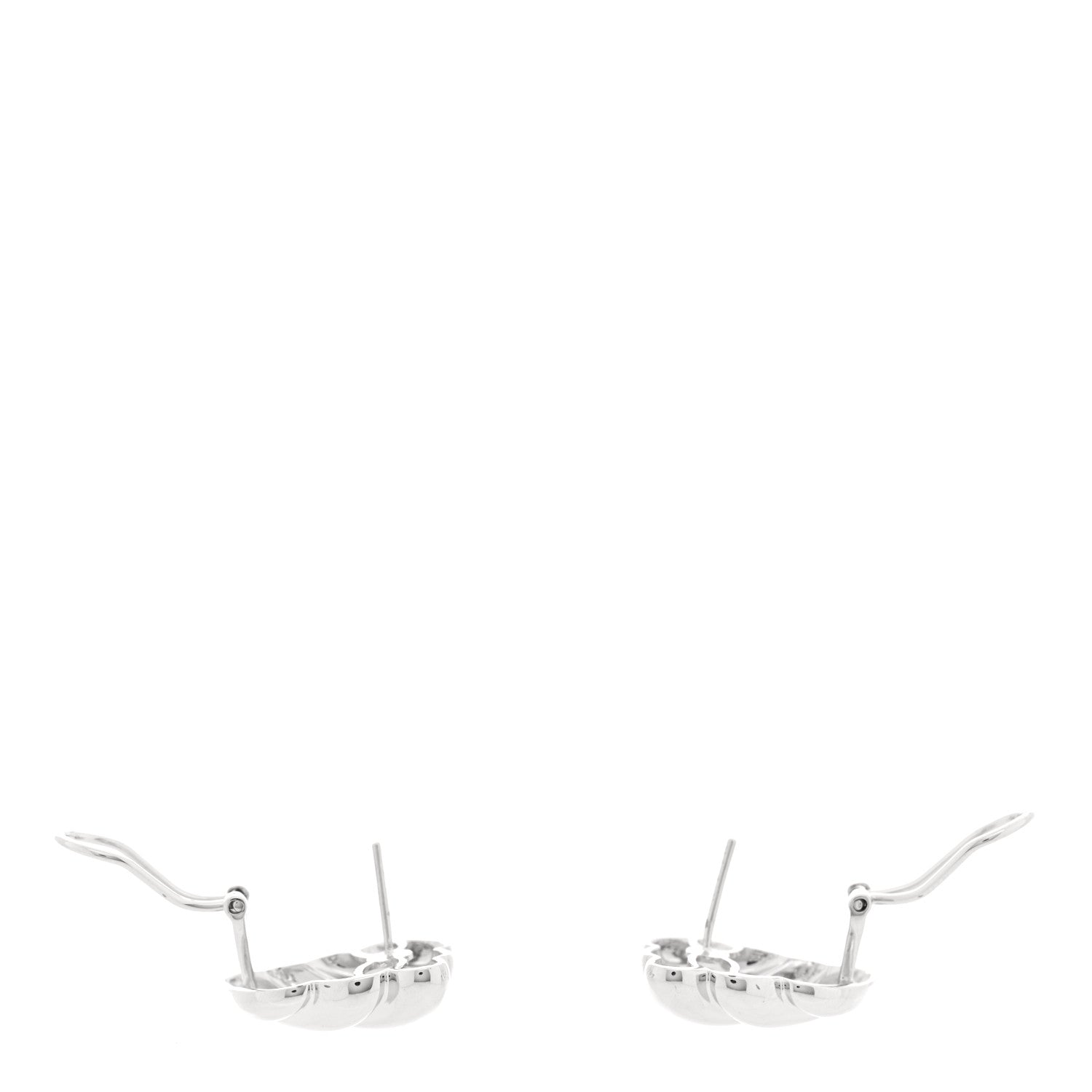Anita Ko 18K White Gold Croissant Earrings 3 of 5