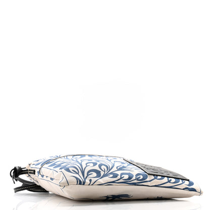 Loewe Canvas Tile Print Paula's Ibiza Small Pouch White Blue Black 4 of 11