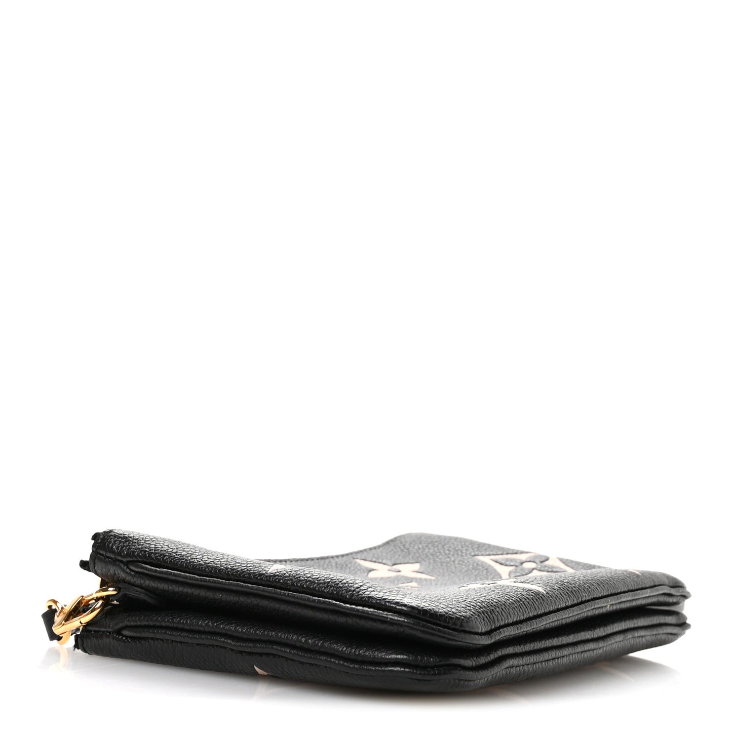 Empreinte Monogram Giant Double Zip Pochette Black Cream