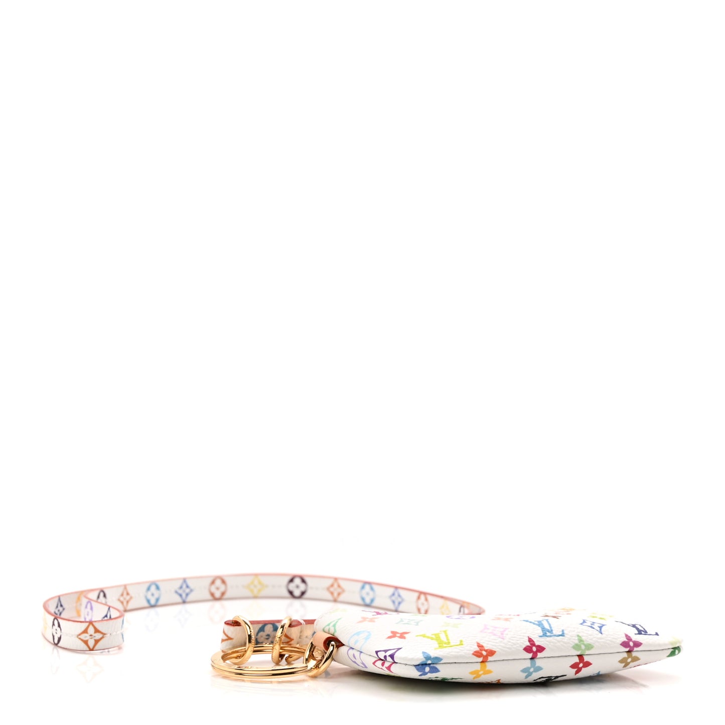 LV X TM Monogram Multicolor Phone Holder White