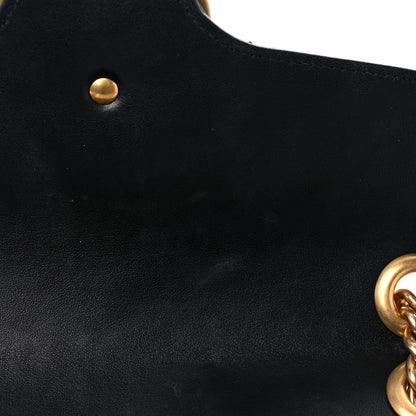 Gucci Calfskin Matelasse Small GG Marmont Shoulder Bag Black 10 of 12