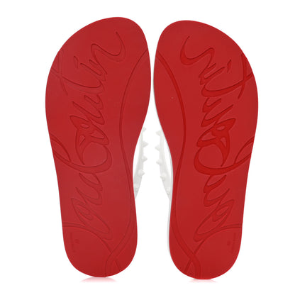 Christian Louboutin Rubber Spike Loubi Donna Flip Flop 39 White 5 of 6
