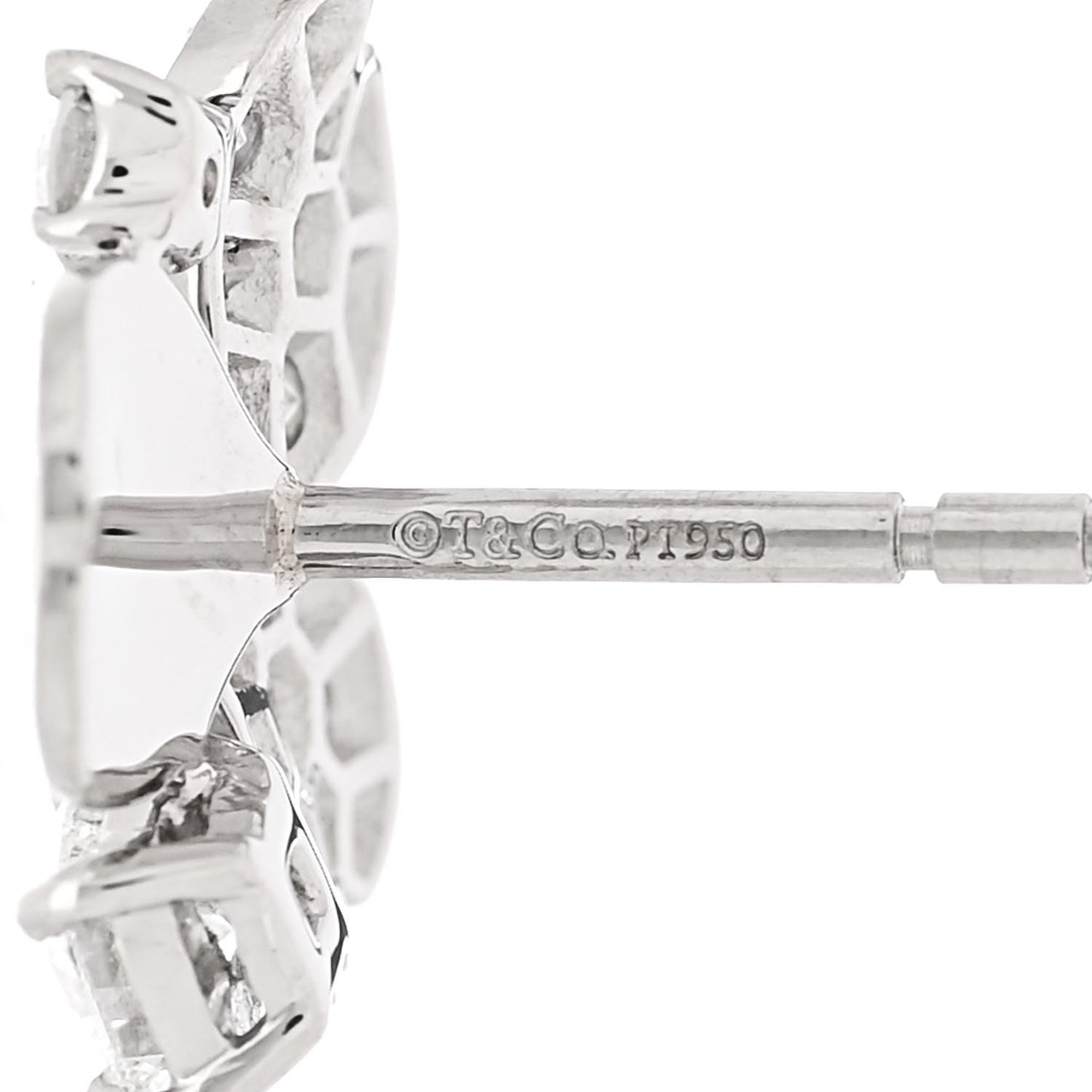 Platinum Diamond Paper Flowers Cluster Earrings
