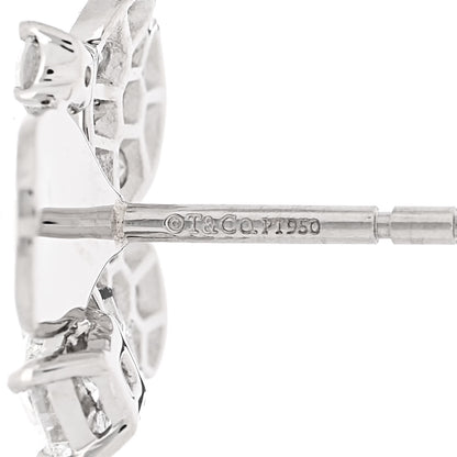 Tiffany Platinum Diamond Paper Flowers Cluster Earrings 4 of 5