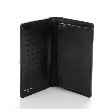 Chanel Patent Calfskin Quilted Boy Yen Wallet Black 5 of 8