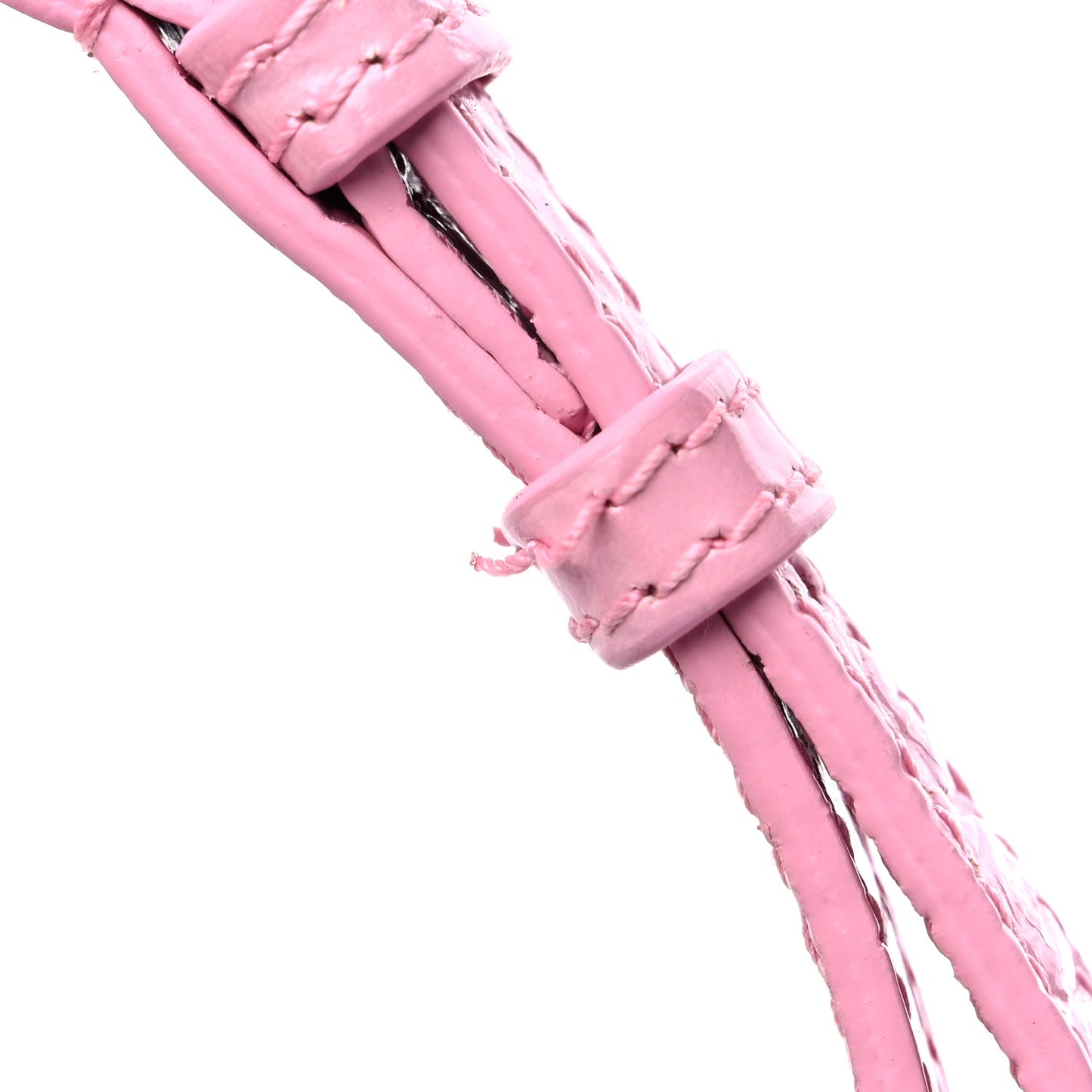 Shiny Calfskin Crocodile Embossed Small Hourglass Top Handle Bag Candy Pink