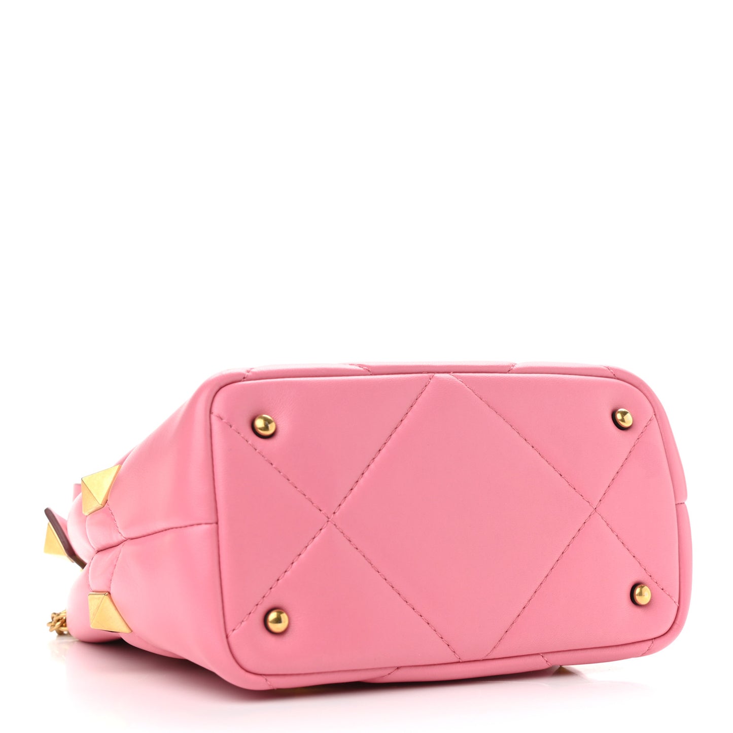 Nappa Small Roman Stud The Handle Bag Flamingo Pink