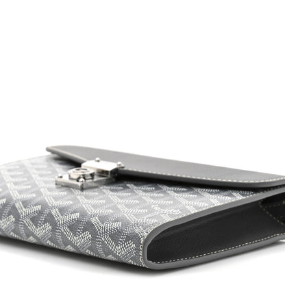 Goyard Goyardine Calfskin Chypre Wallet Pouch Grey 8 of 12