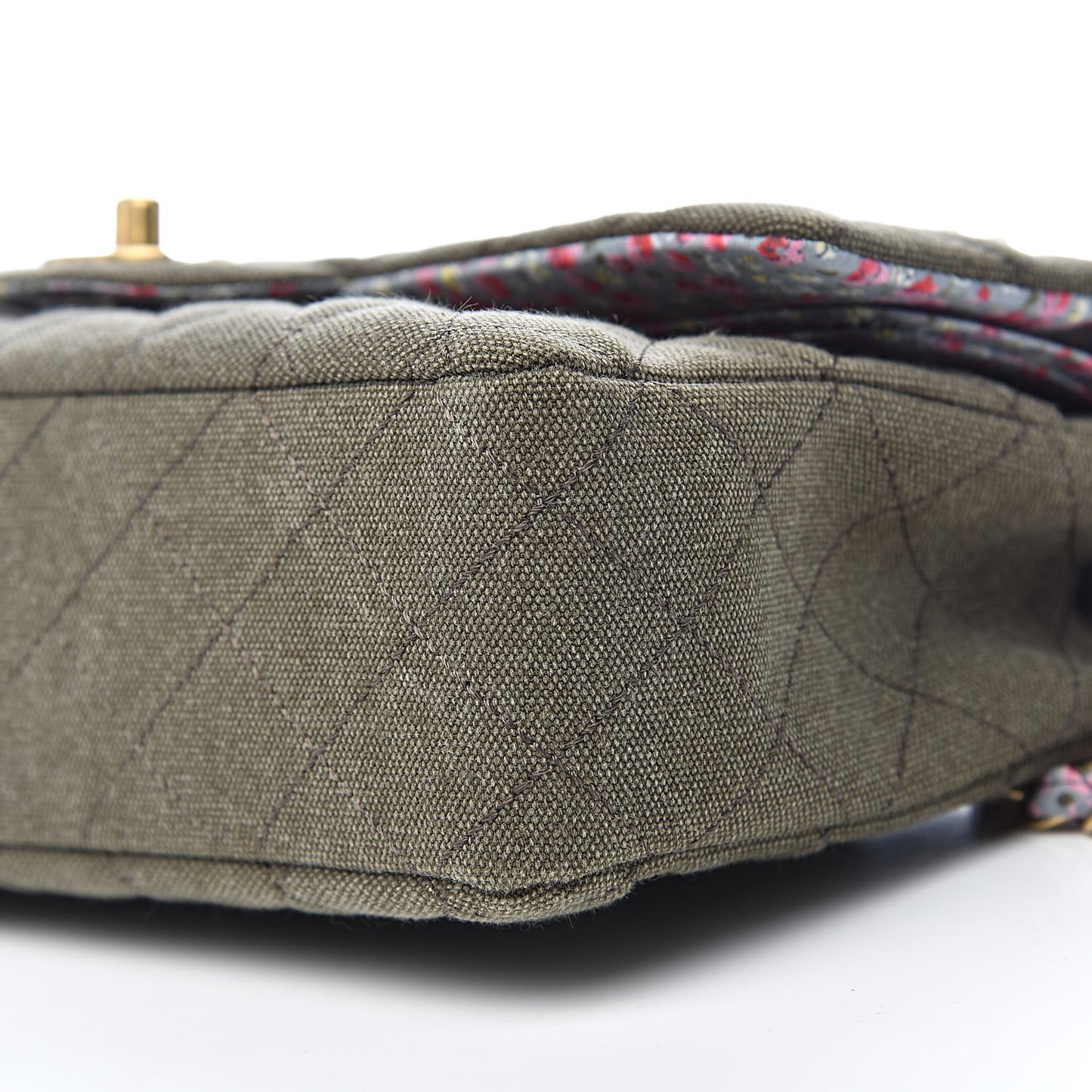 Toile Quilted Medium Cuba Double Flap Khaki
