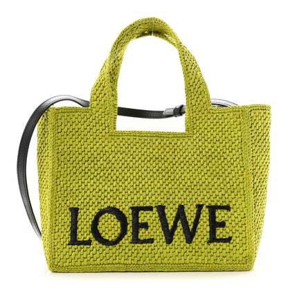 Loewe X PAULA'S IBIZA Raffia Font Tote Meadow Green 1 of 9