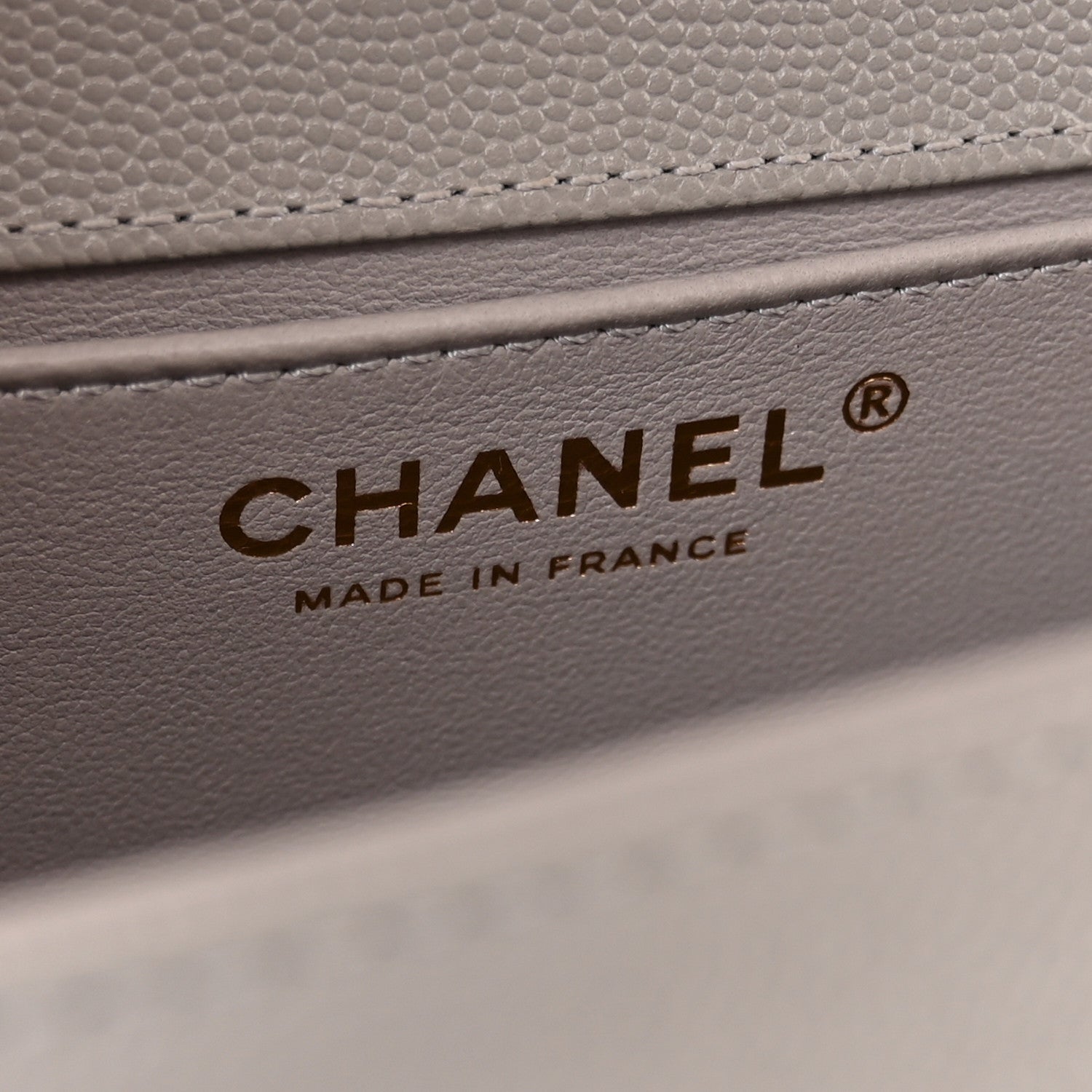 Chanel Caviar Chevron Quilted Medium Boy Flap Grey 6 of 12