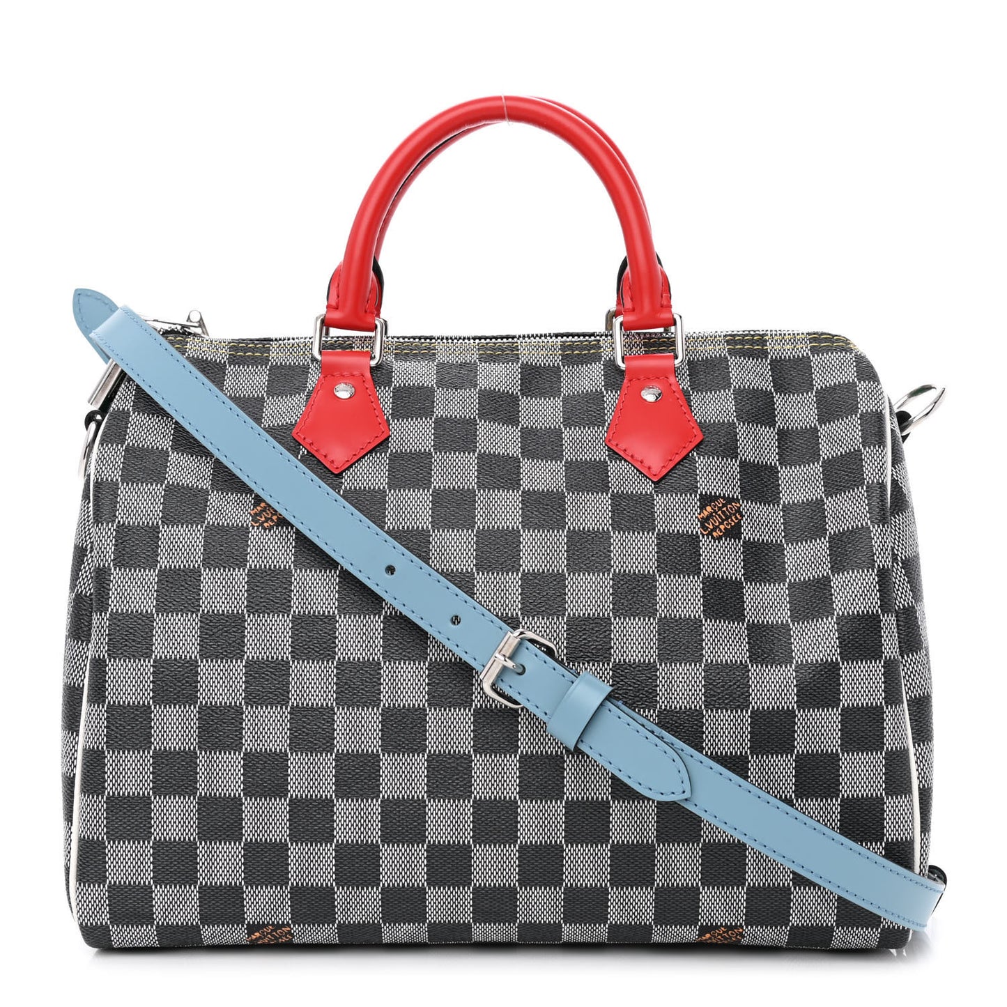 Damier Speedy Bandouliere 30 Black White