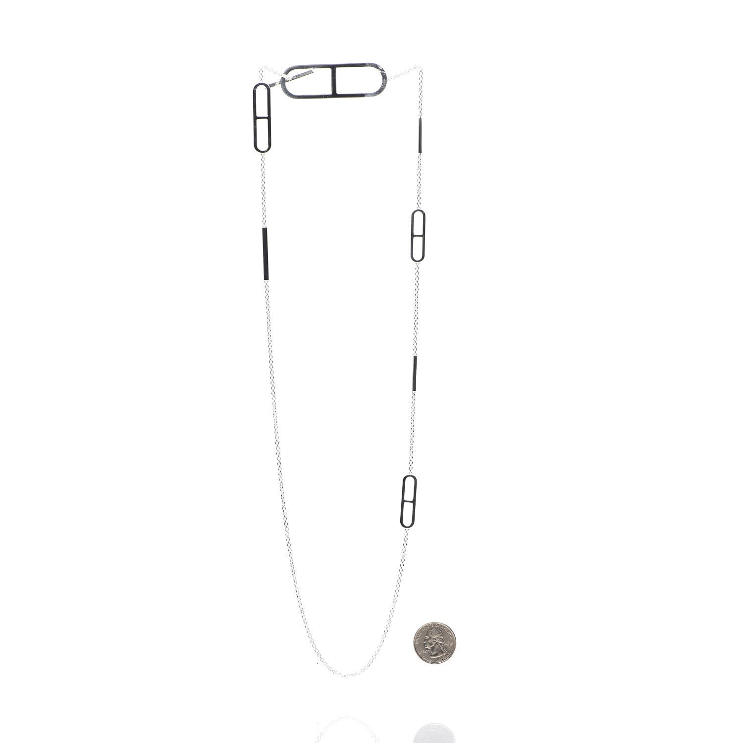 Hermes Sterling Silver Ever Chaine d'Ancre Long Necklace 3 of 5