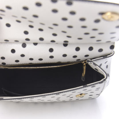 Dolce & Gabbana Vitello Polka Dot Medium Miss Sicily Satchel White 5 of 9