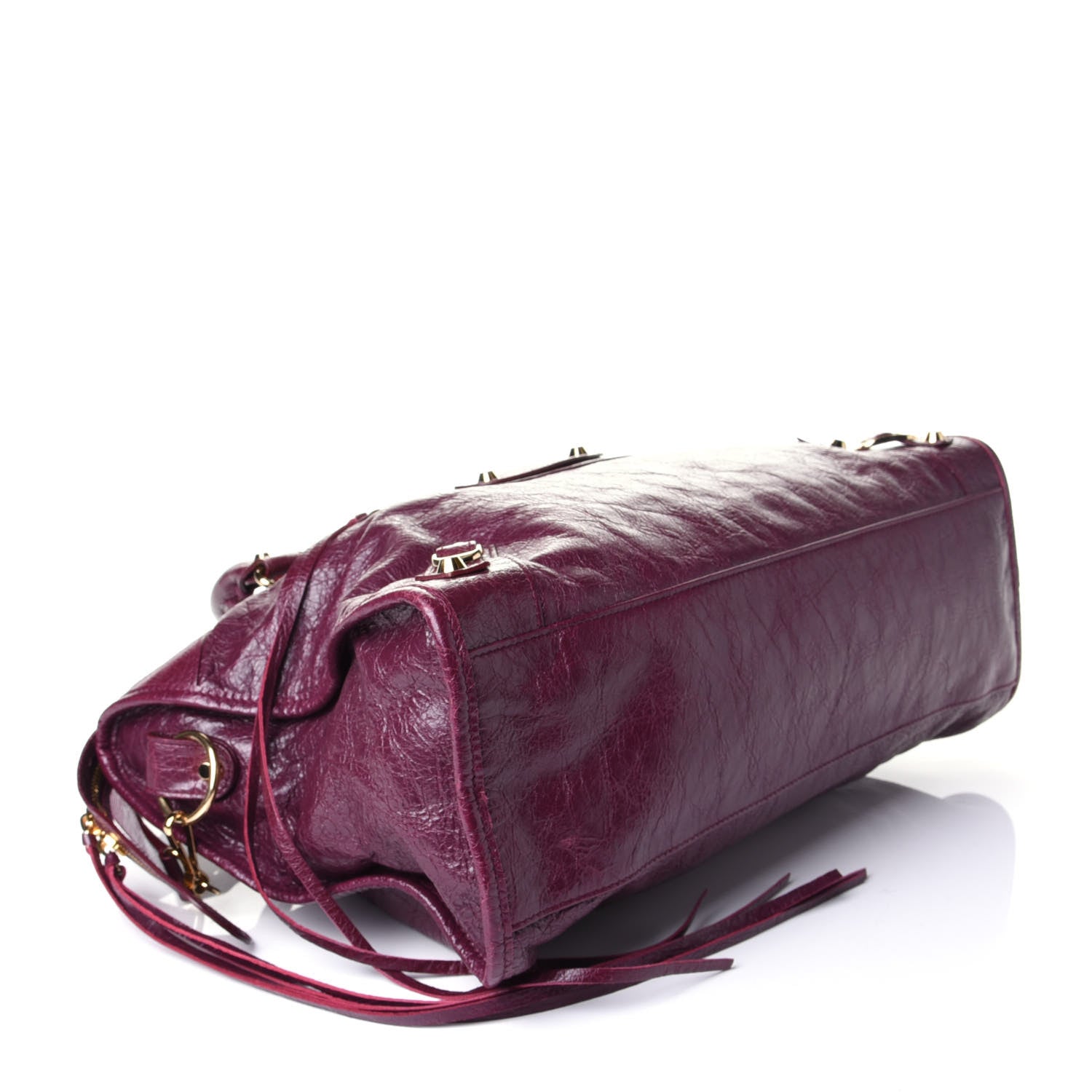 Balenciaga Agneau Classic Gold Hardware City Violet Prune 3 of 9