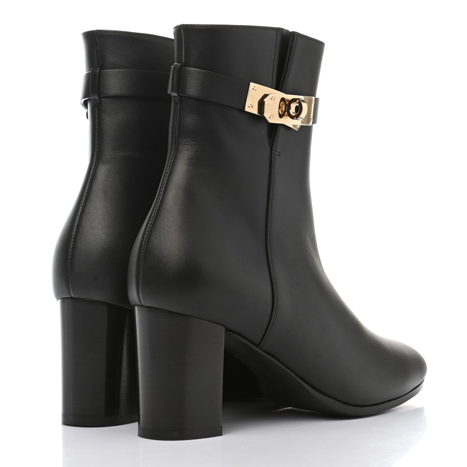 Hermes Calfskin Saint Germain Ankle Boots 37 Black 4 of 9