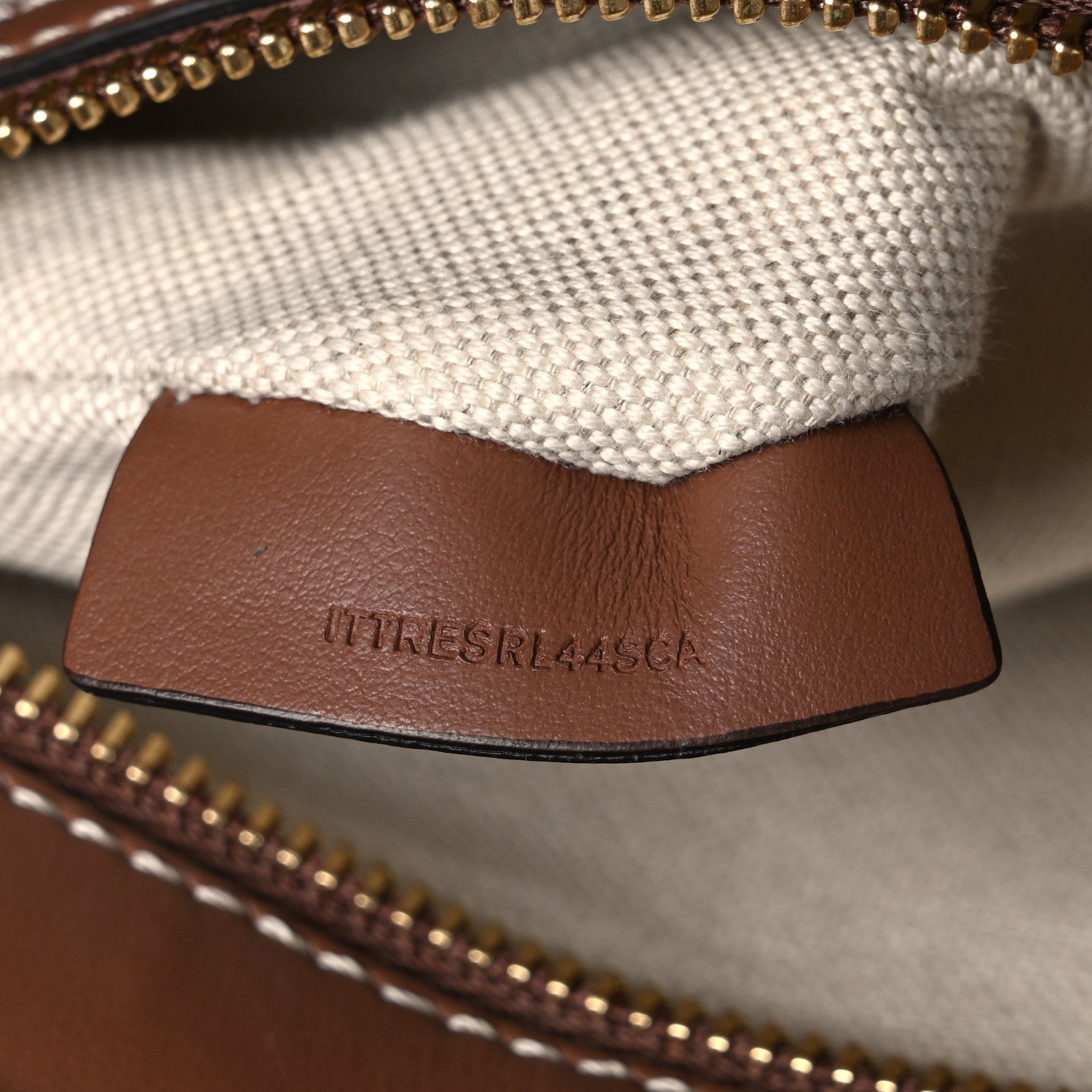 Burberry Canvas Smooth Calfskin Two Tone Mini Pocket Bag Natural Malt Brown 7 of 10
