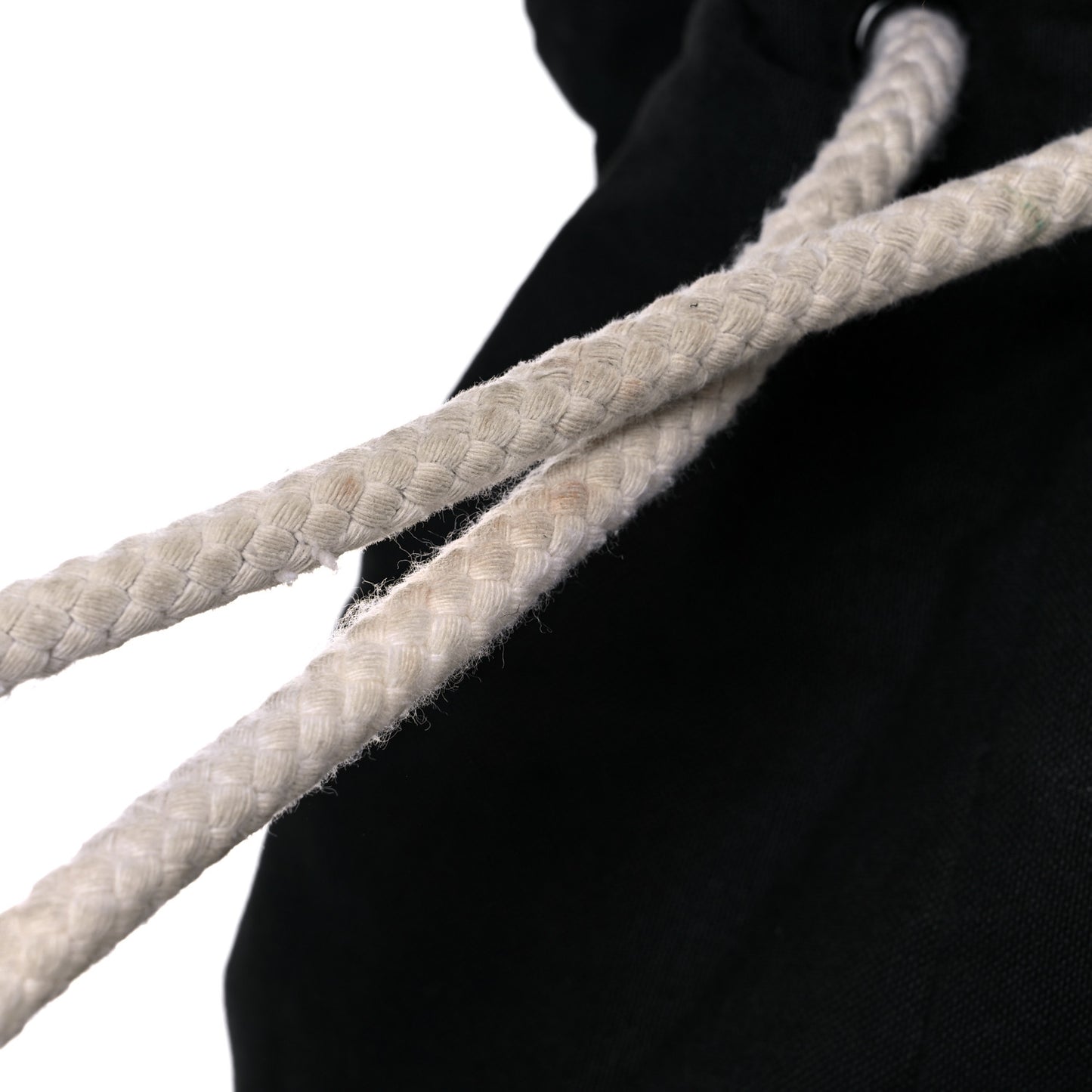 Canvas Drawstring Backpack Black White