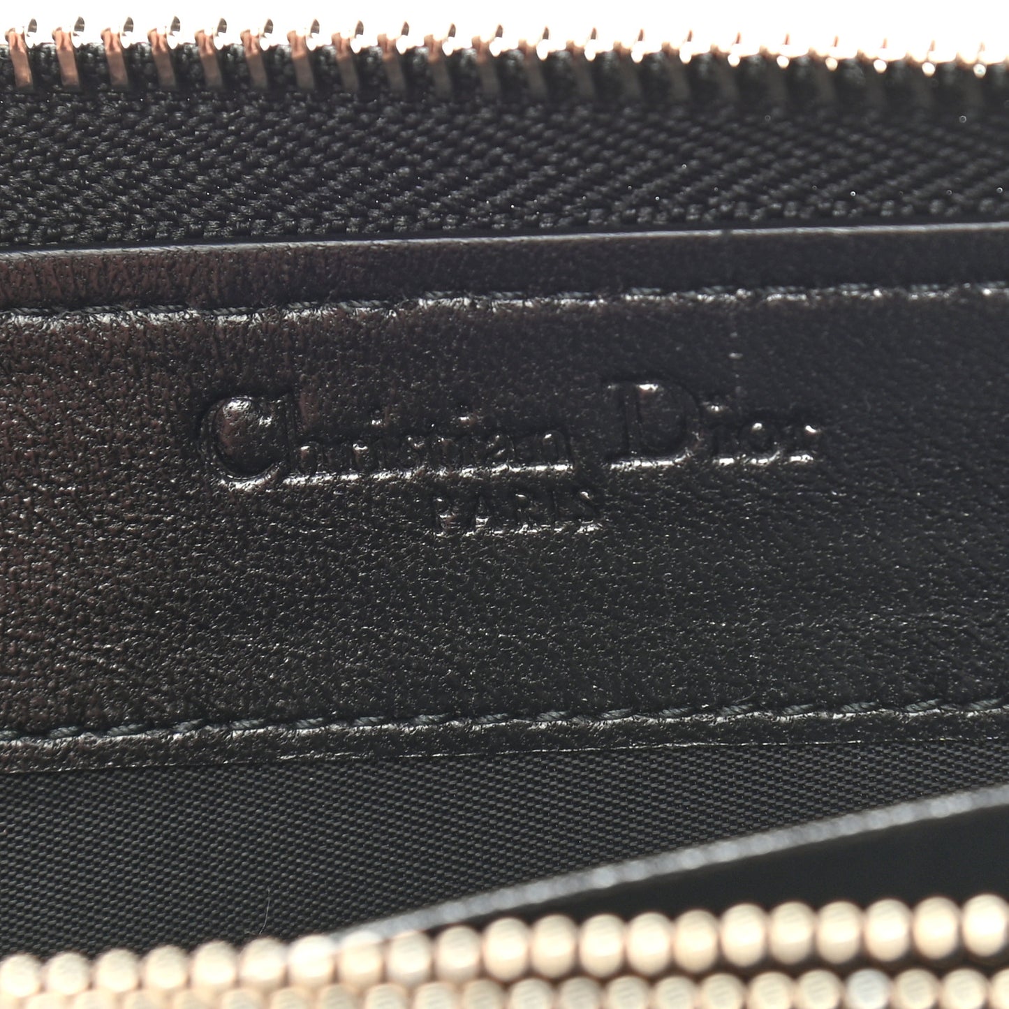 Lambskin Cannage Lady Dior Zip Wallet Black