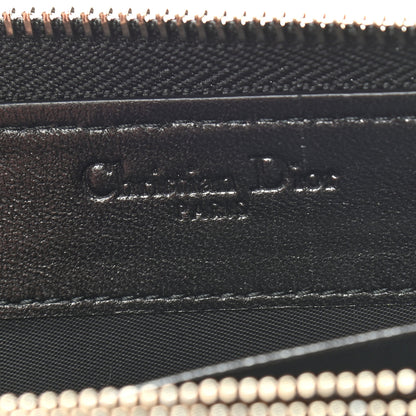 Christian Dior Lambskin Cannage Lady Dior Zip Wallet Black 6 of 7