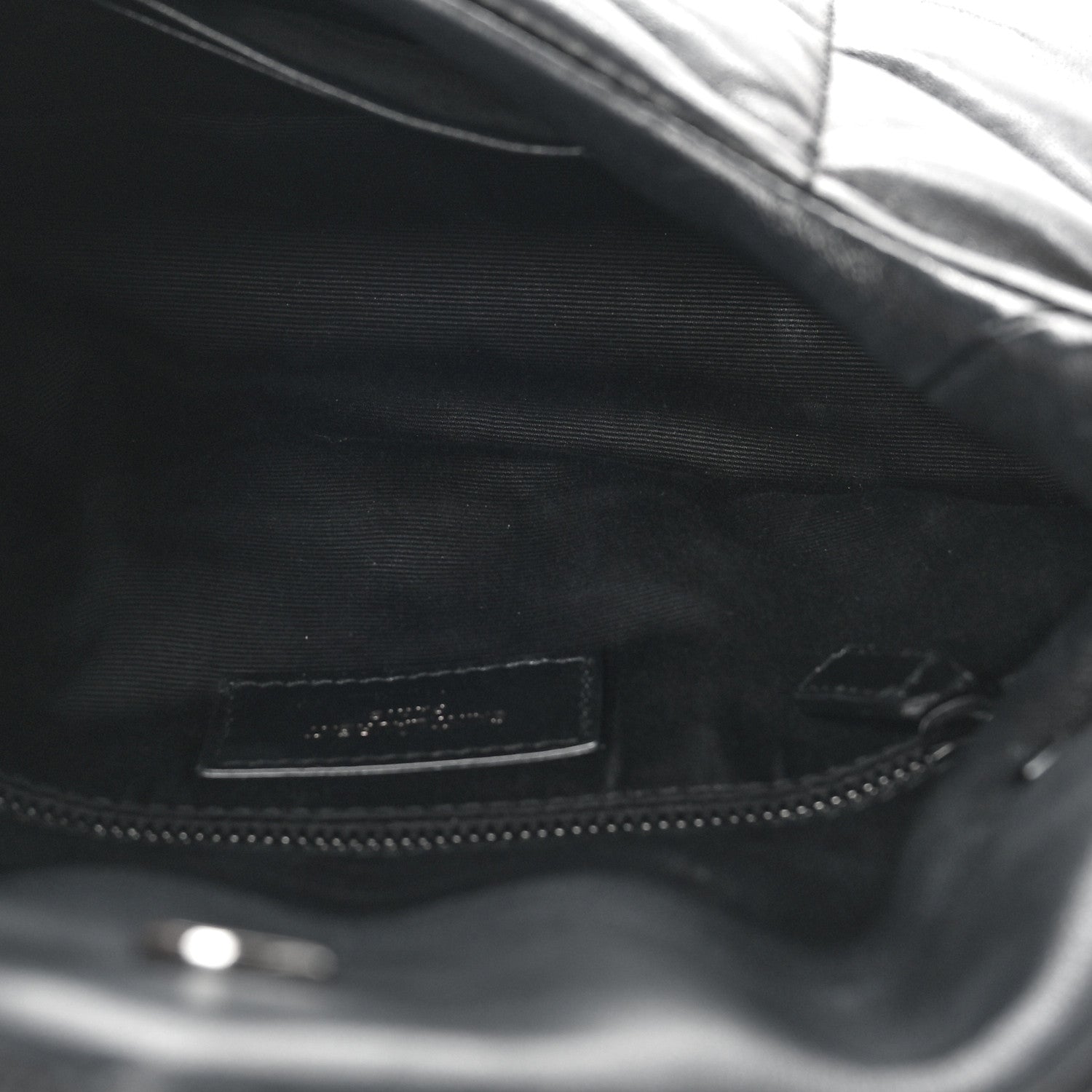 Saint Laurent Lambskin Quilted Toy Loulou Puffer Monogram Monochrome Chain Satchel Black 5 of 10