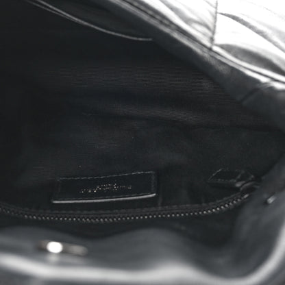 Saint Laurent Lambskin Quilted Toy Loulou Puffer Monogram Monochrome Chain Satchel Black 5 of 10