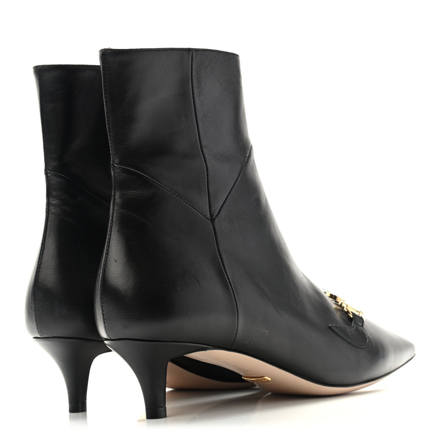 Gucci Nappa Zumi Mid Ankle Boots 37.5 Black 4 of 17