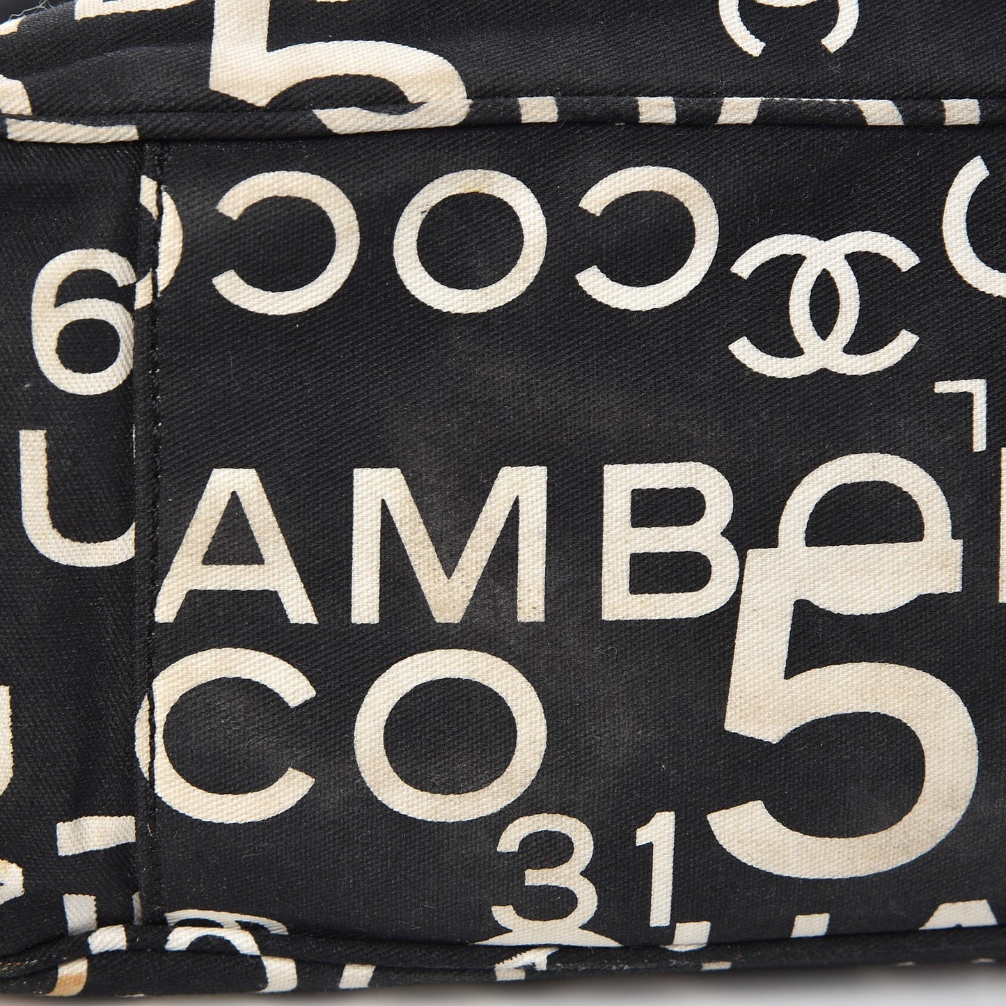 Canvas 31 Rue Cambon Beach Tote Black