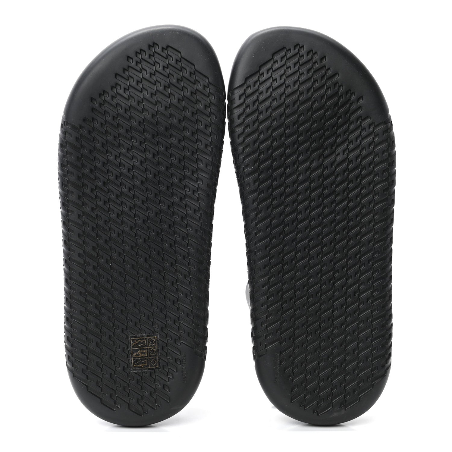 Hermes Calfskin Mens Doha Sandals 40 Black 5 of 7