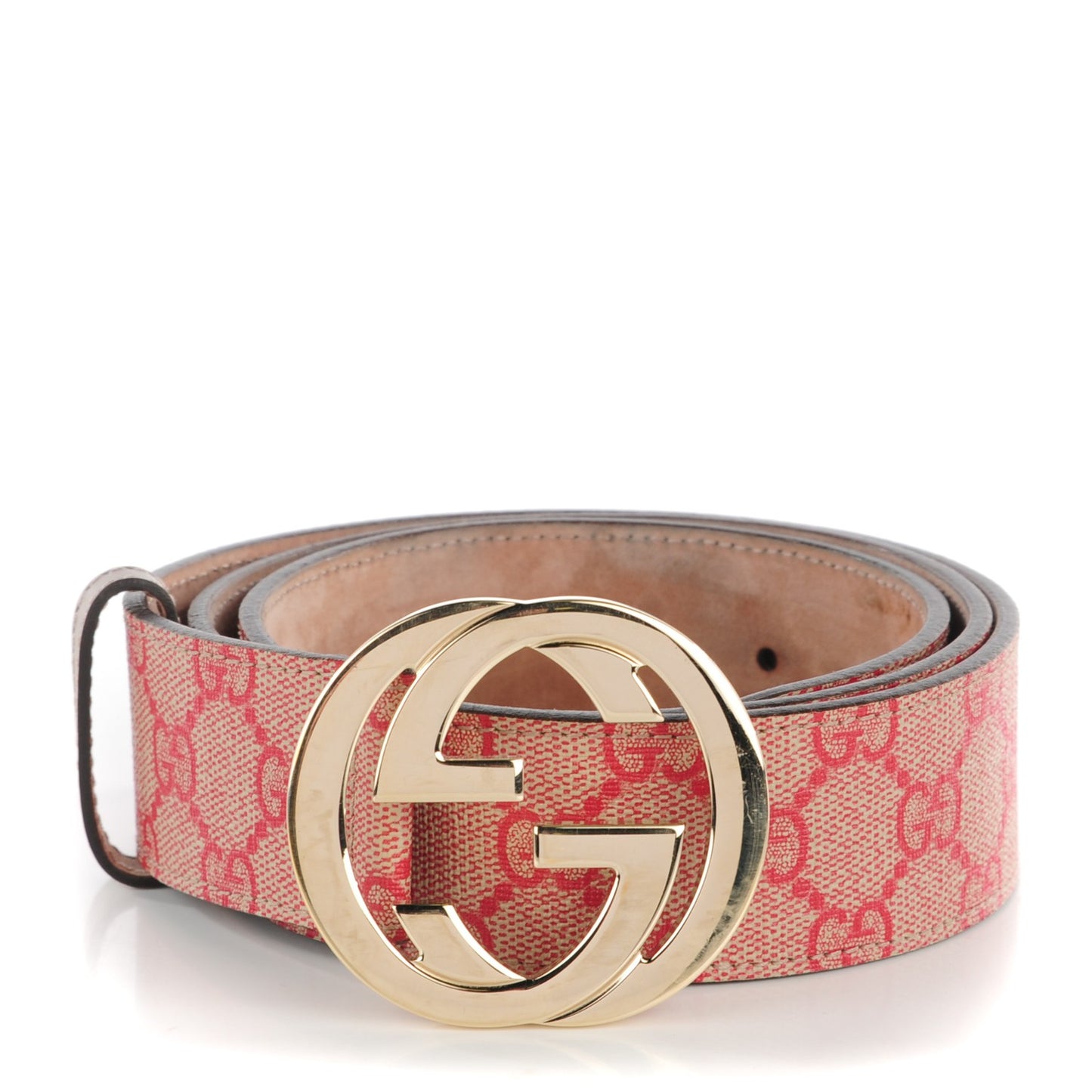 GG Plus Monogram Interlocking G Belt 95 38 Red