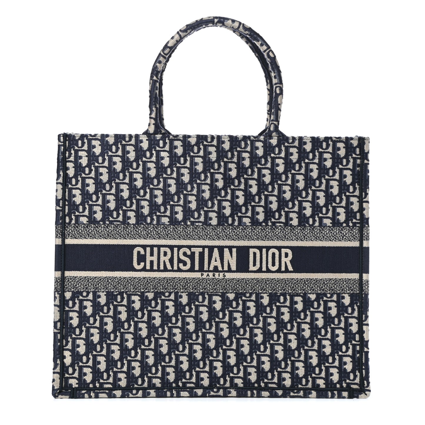 Oblique Book Tote Blue Multicolor