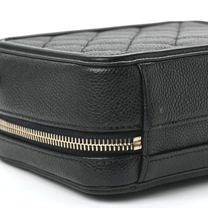Chanel Caviar Quilted Small CC Filigree Vanity Case Black 10 of 12