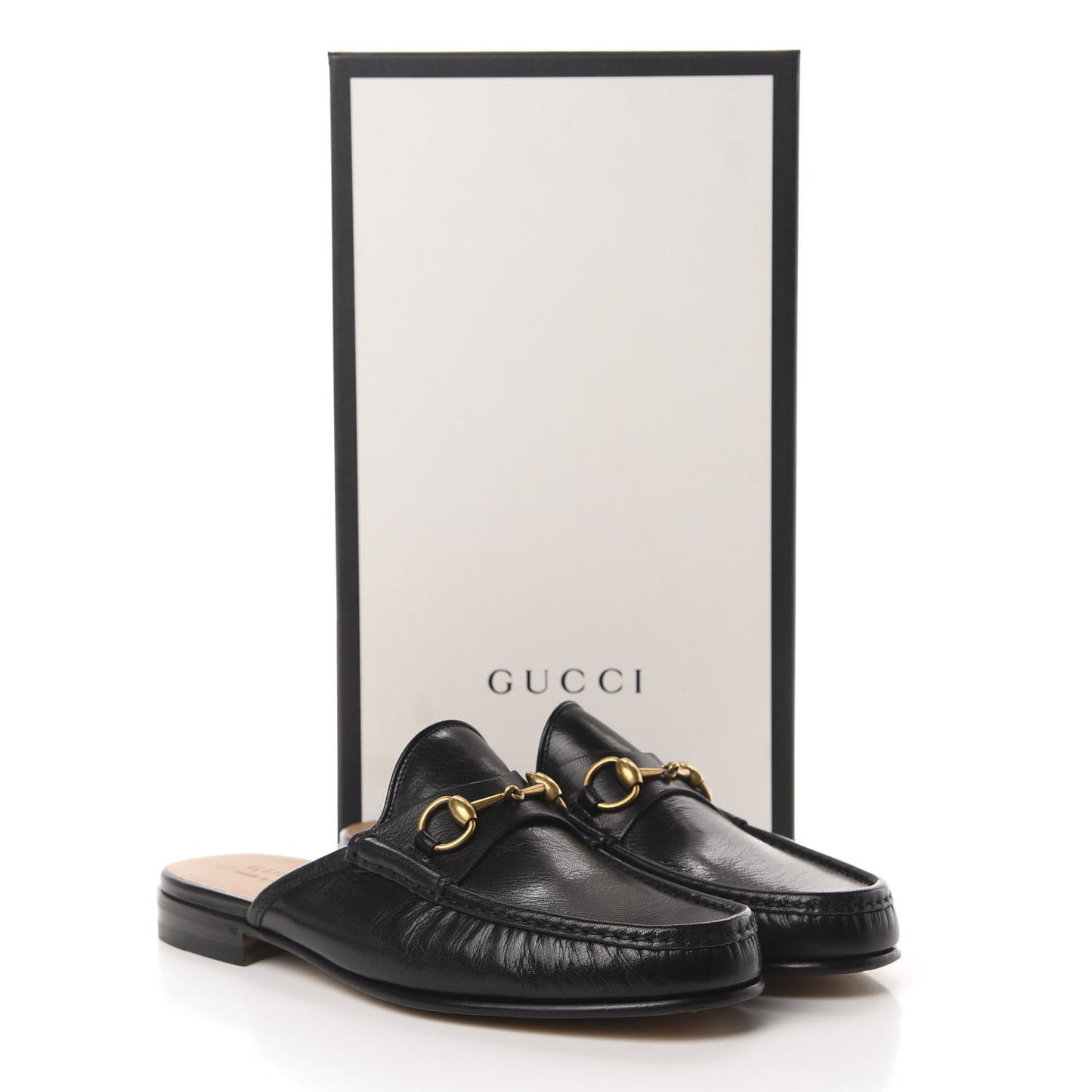 Goatskin Mens Horsebit Slippers 10 Black