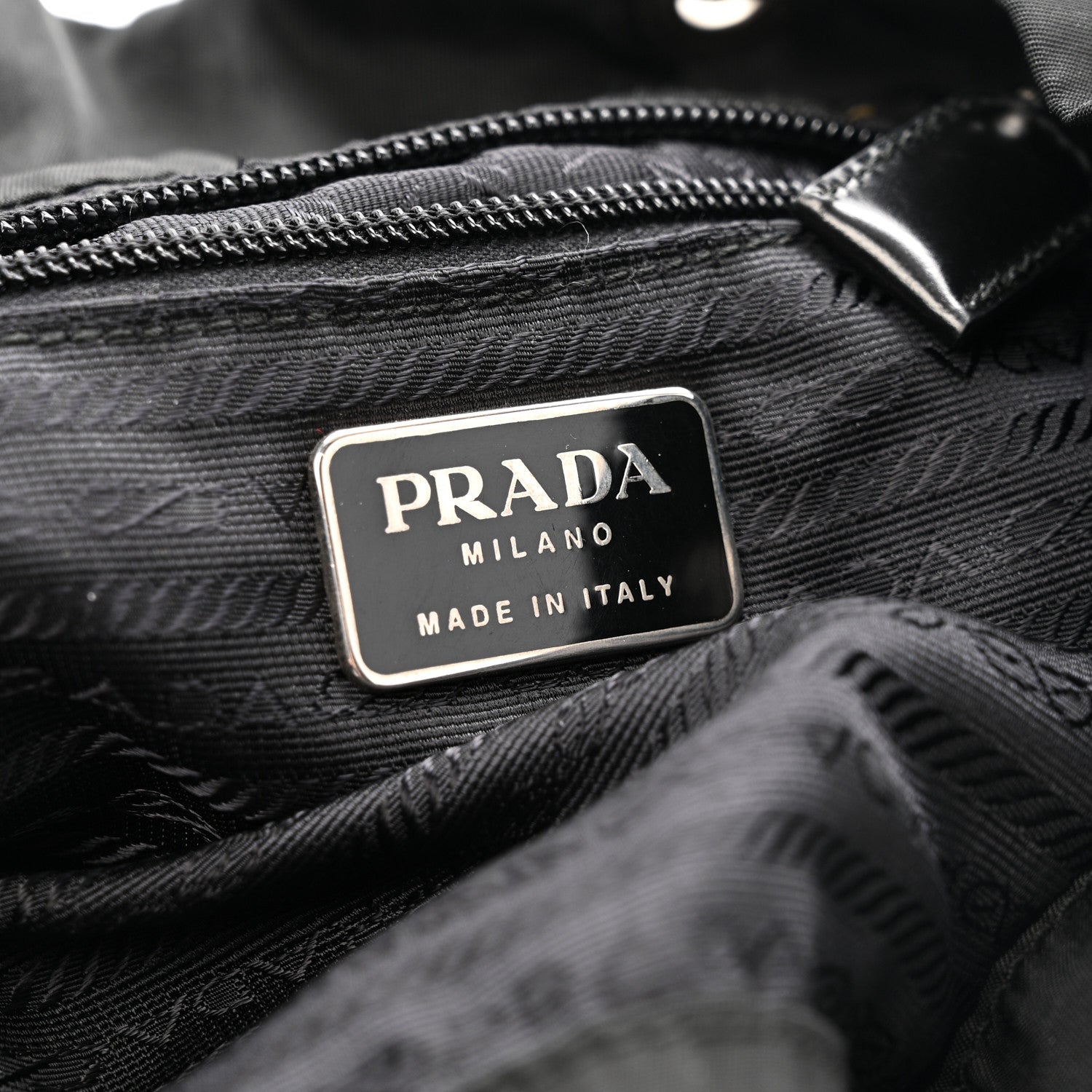 Prada Tessuto Nylon Vela Cinch Backpack Black 1785781 – FASHIONPHILE