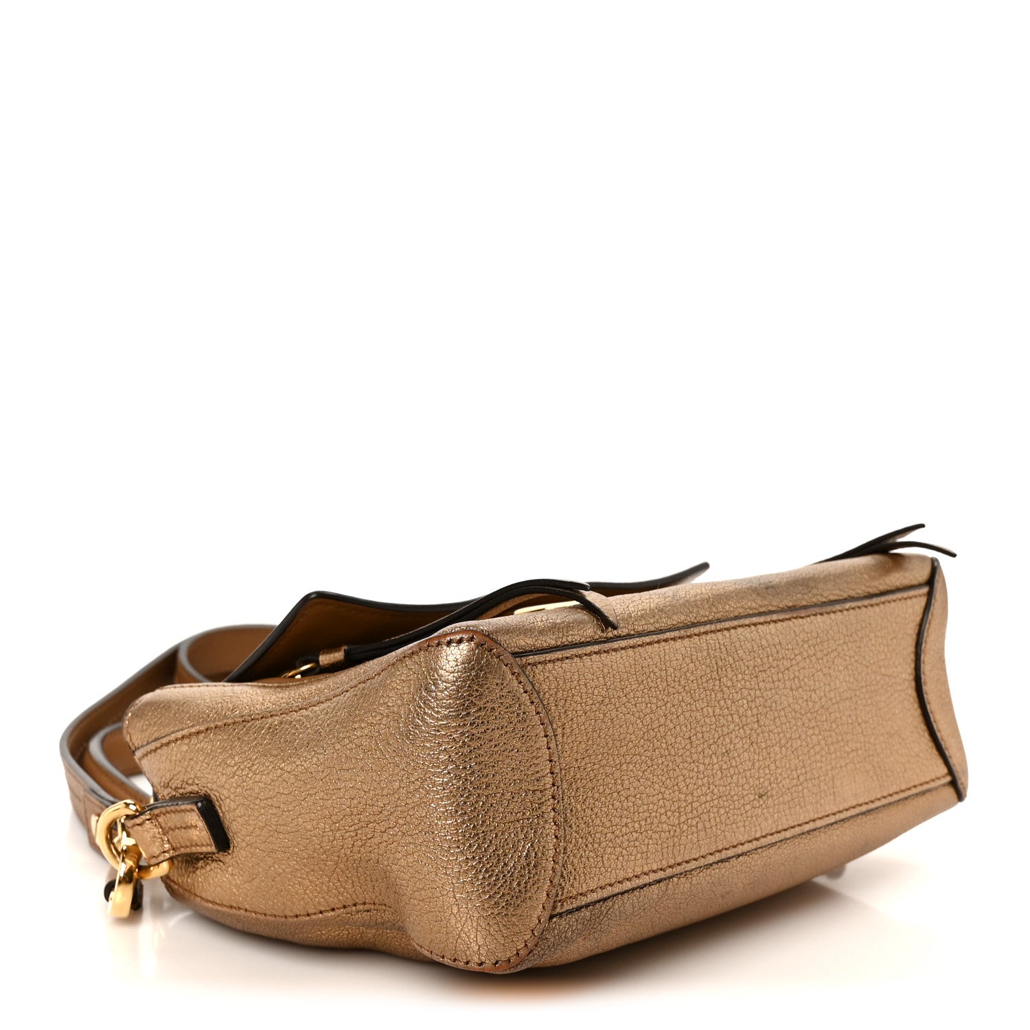Chloe Metallic Calfskin Mini Faye Day Shoulder Bag Gold 4 of 12