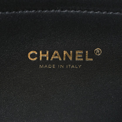 Chanel Denim Calfskin Urban Essentials Large Shopping Bag Blue Black 6 of 10