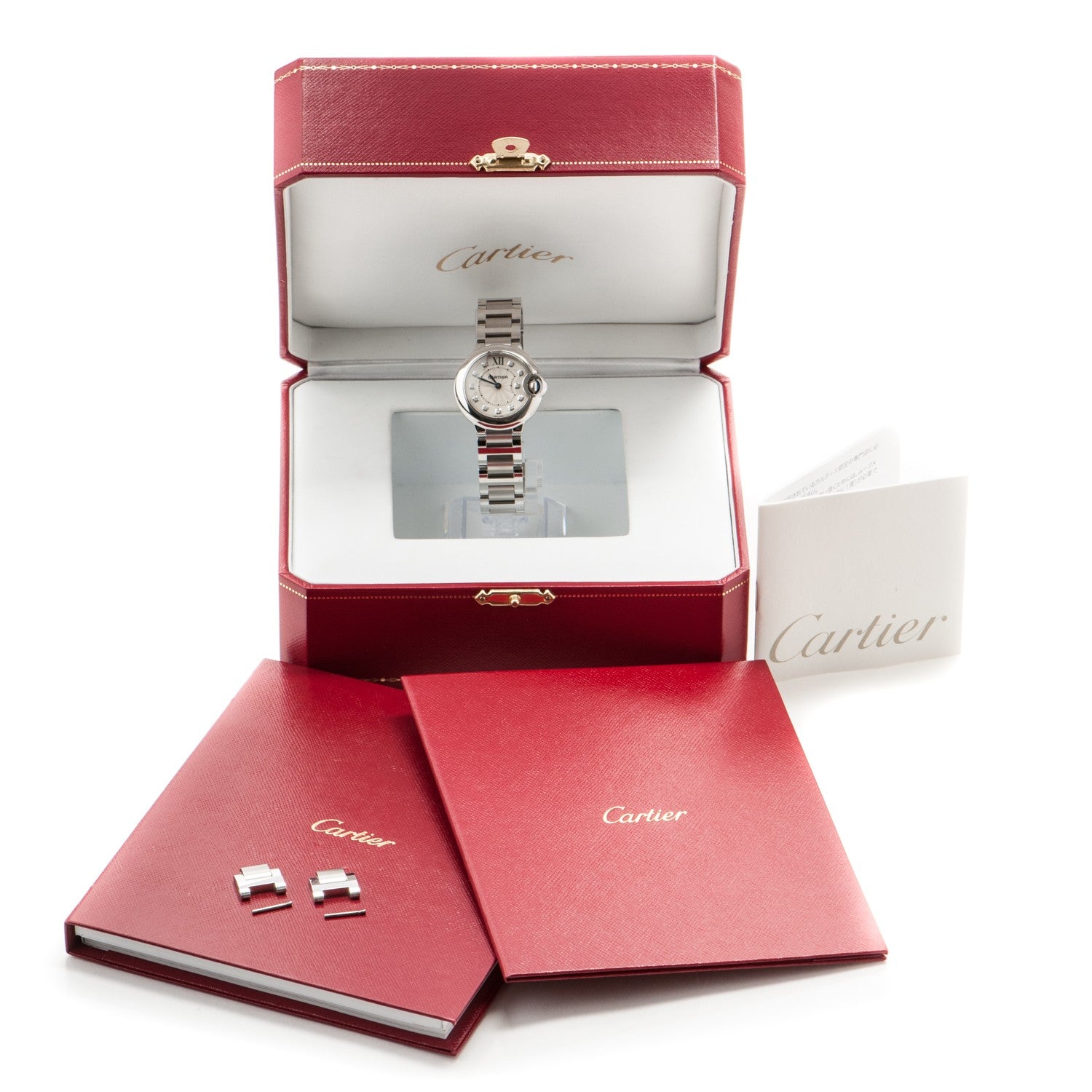 Cartier Stainless Steel Diamond 28mm Ballon Bleu De Quartz Watch 10 of 10