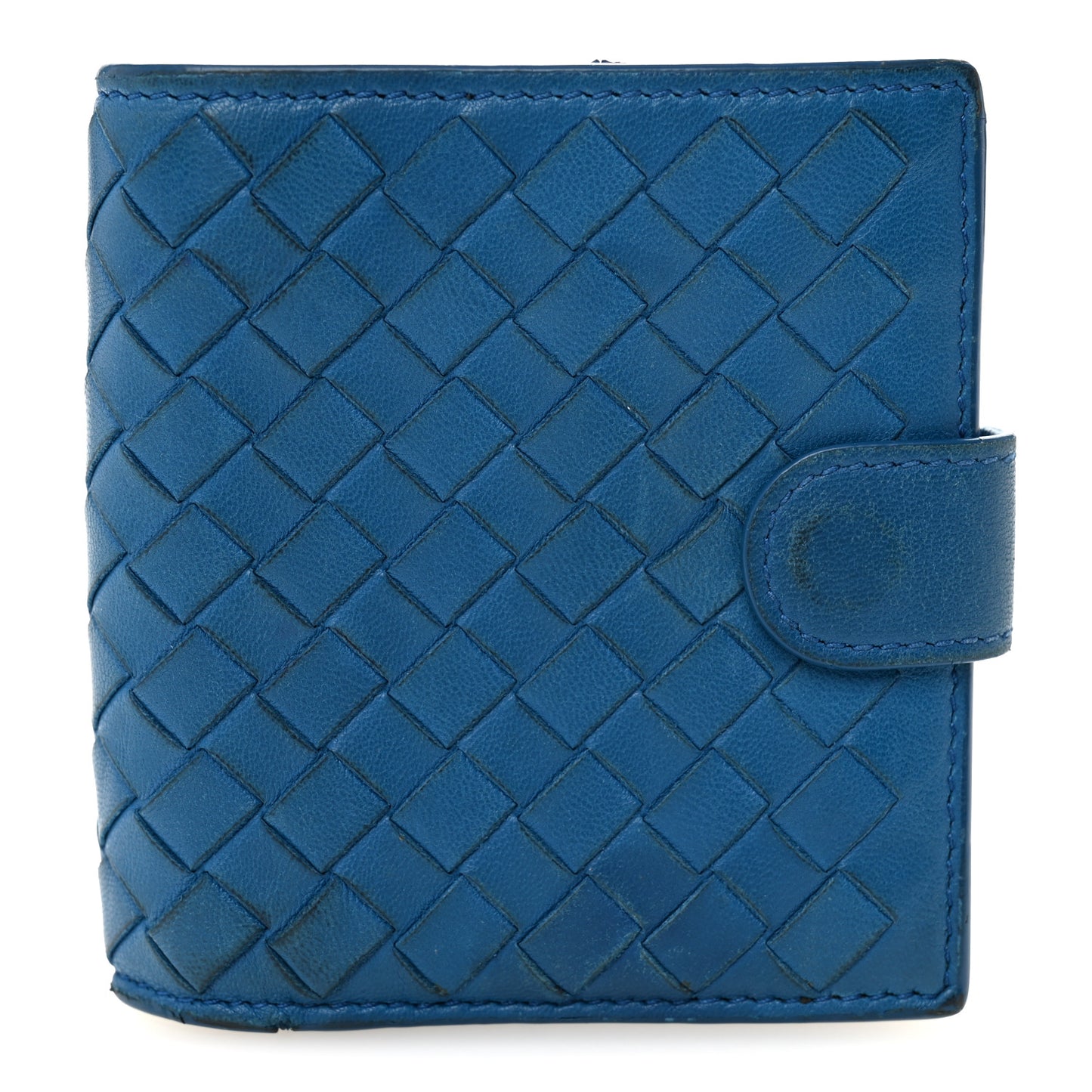 Nappa Intrecciato Mini Wallet Blue