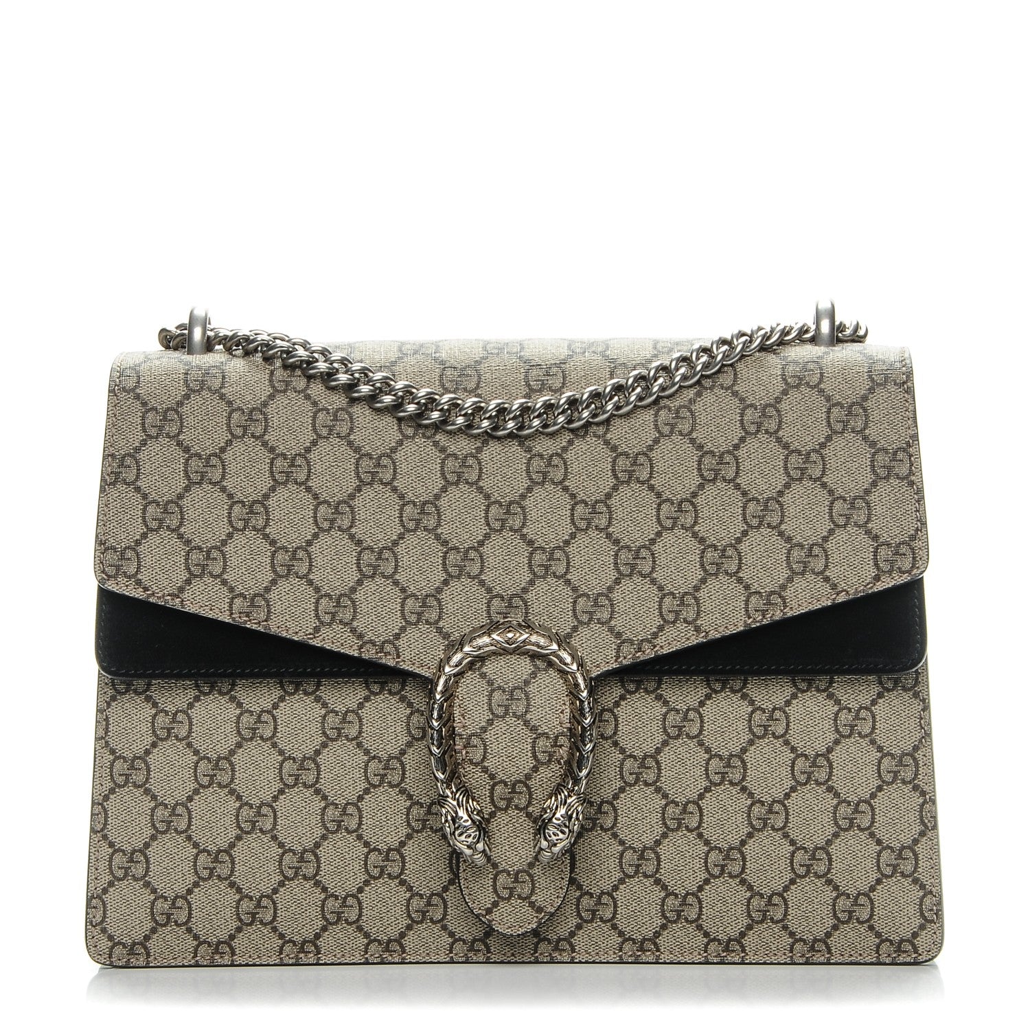 Gucci GG Supreme Monogram Medium Dionysus Shoulder Bag Black 1 of 7