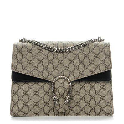 Gucci GG Supreme Monogram Medium Dionysus Shoulder Bag Black 1 of 7