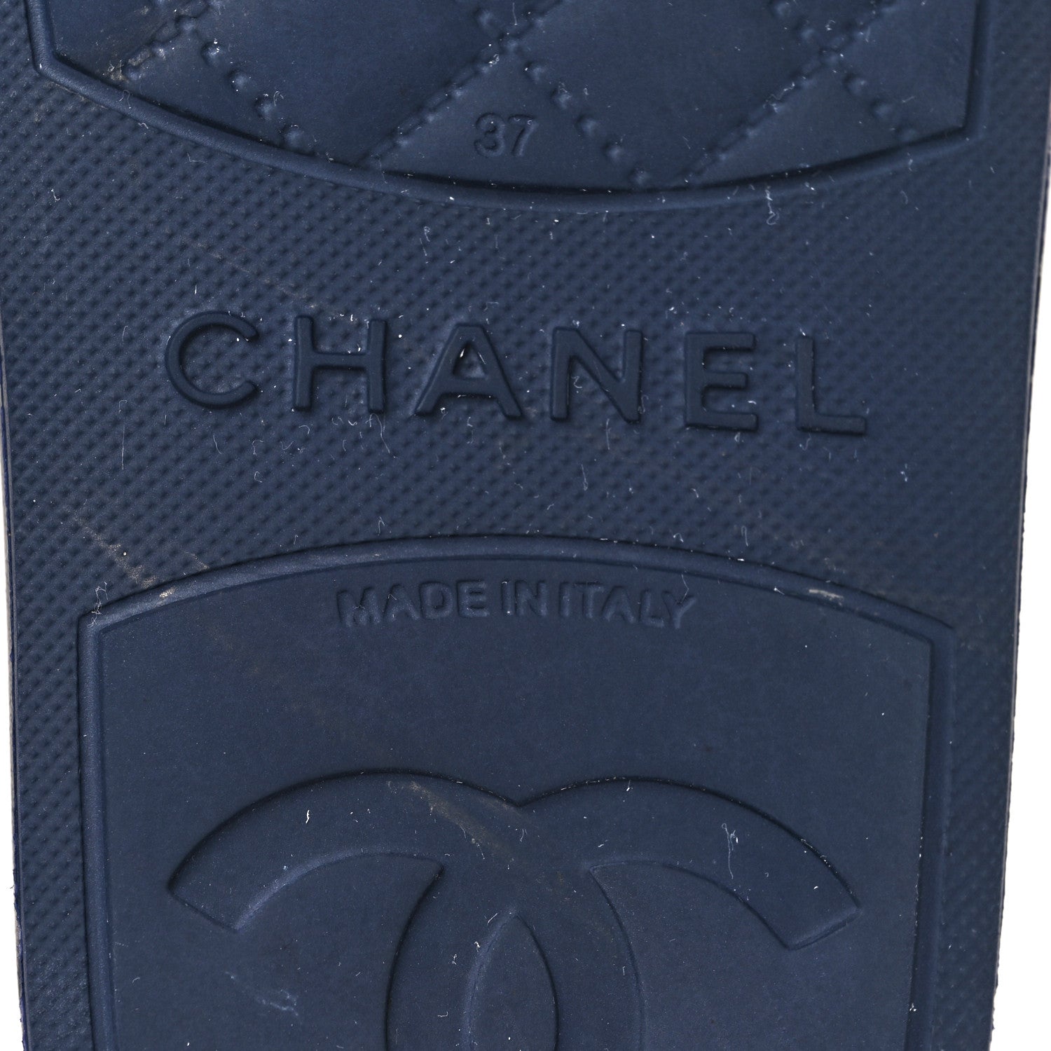 Chanel Rubber CC Flat Slide Sandals 37 Pink Red 4 of 6