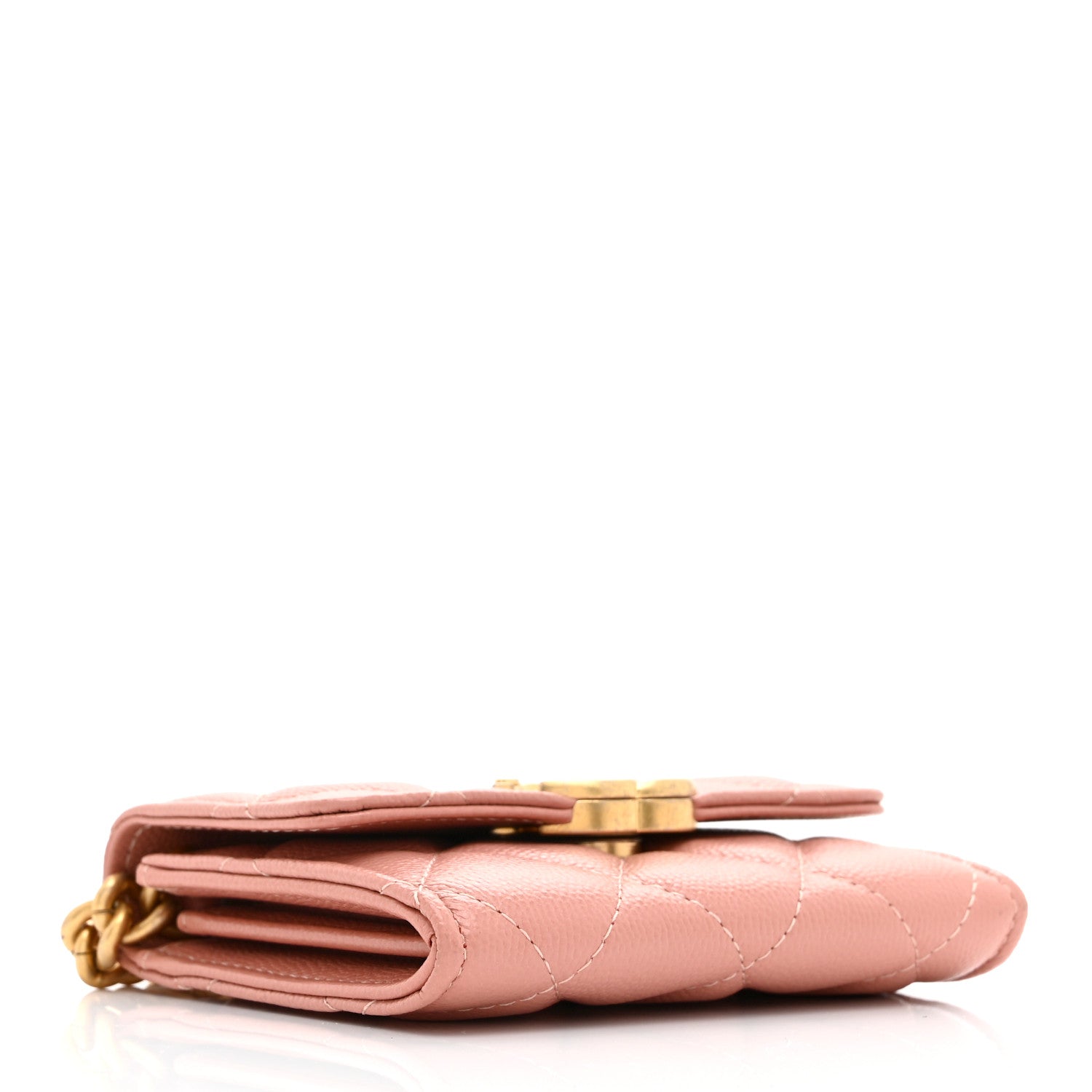 Chanel Caviar Quilted Bracelet On Chain Clutch Pink 4 of 11