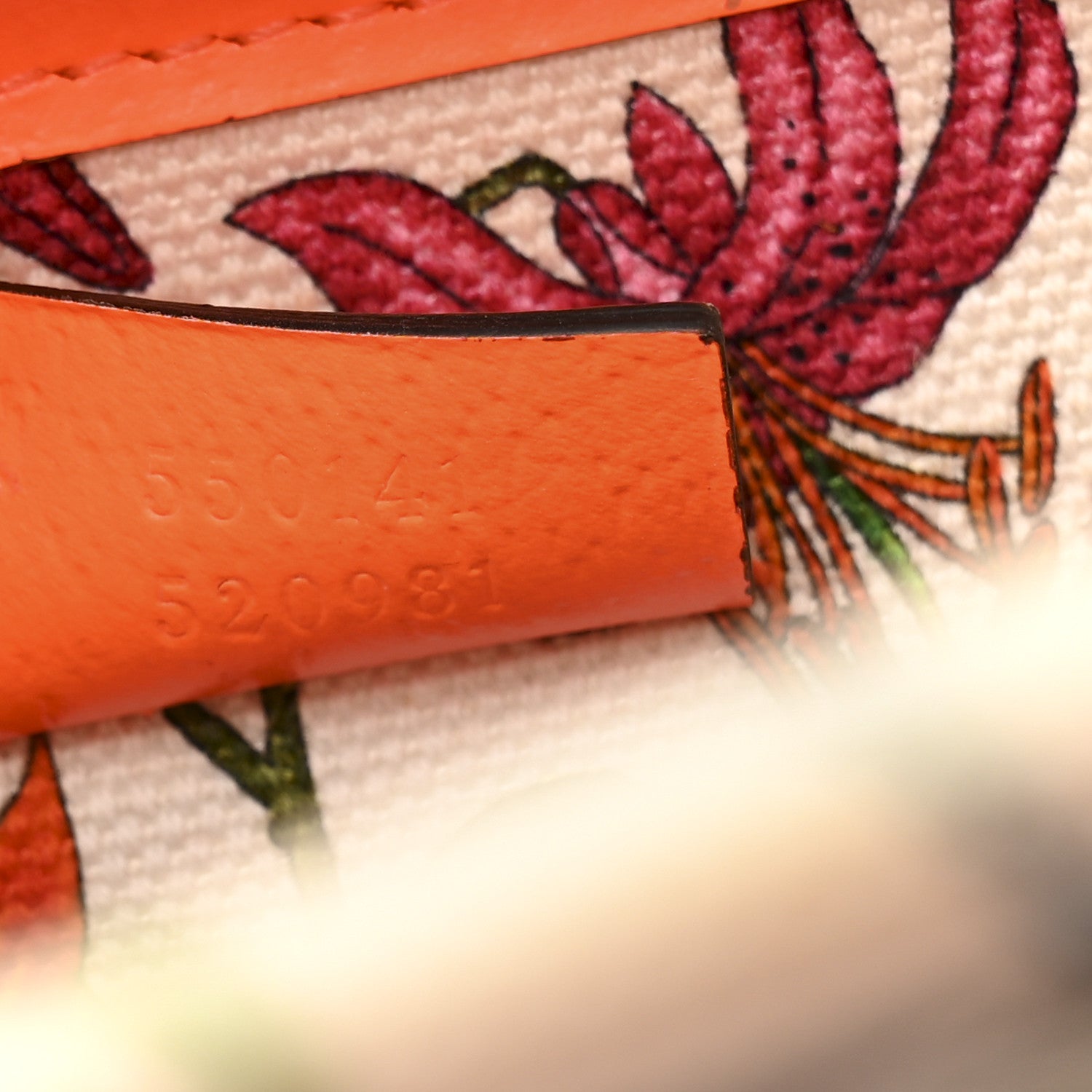 Gucci Canvas Medium Flora Tote White Multicolor Orange Fluo 7 of 11