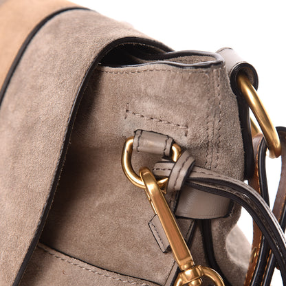 Chloe Suede Calfskin Small Lexa Shoulder Bag Motty Grey 12 of 21